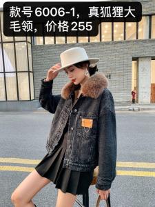 高档牛仔外套狐狸真毛领,女装,雪儿诱惑