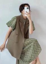 【现货】夏季新款欧货同步碎花连衣裙，女装连衣裙，1+9