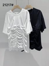 褶皱T，女装，S·F·R