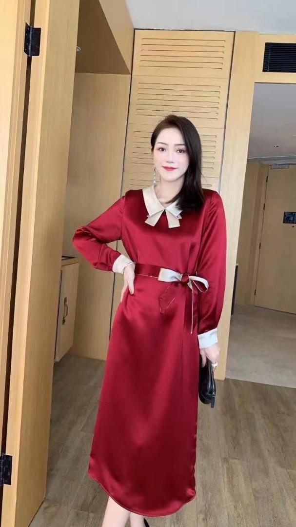 2021春装醋酸新款连衣裙，女装连衣裙，恋语随风
