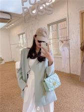 【春装新款】自制单色围脖西装，女装西装，FZ