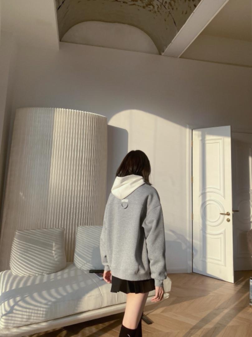 贴标廓形外套，女装，G7V7