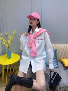 Simple.简希2021春季红风衬衫配围巾两件套,女装衬衫,simple简希