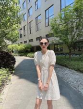 现货夏季新款韩版绣花连衣裙，女装连衣裙，漫迪