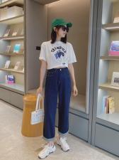 复古蓝大直筒，女装，cutiesistey