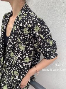 现货，夏季新款，西装碎花套装,女装西装,HTYX(6F)