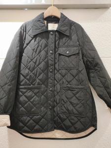 菱形格棉服外套,女装棉衣/棉服,moiiy
