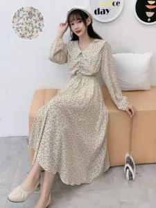 韩版碎花连衣裙,女装连衣裙,莎咔