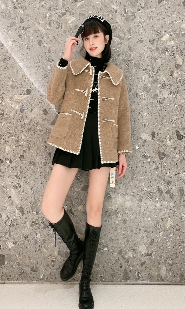 娃娃领貂绒秋冬款，女装，茗格拉