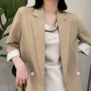 早夏新款薄款七分袖西装,女装西装,1+9