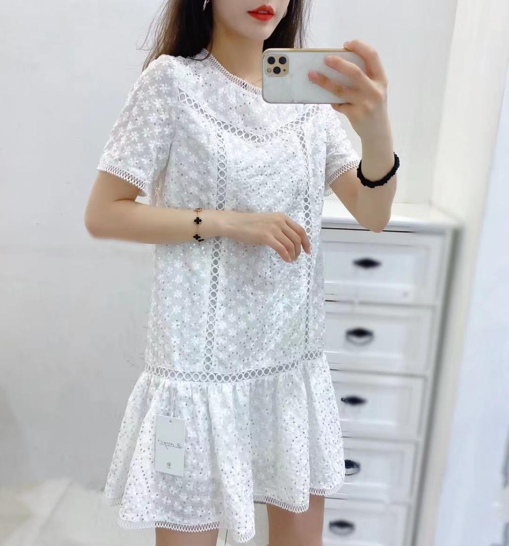 夏季新款珠片绣花连衣裙，女装连衣裙，柏多伊俪