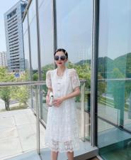 2021夏季纱镂空连衣裙，女装连衣裙，漫迪MD