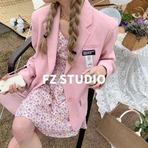 【春季新款】自制高品质薄西装 粉色,女装西装,FZ