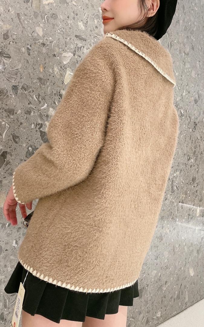 娃娃领貂绒秋冬款，女装，茗格拉