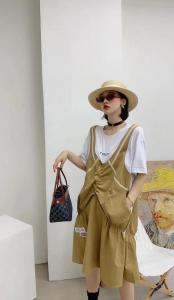 抽绳拼接连衣裙,女装连衣裙,维多利亚