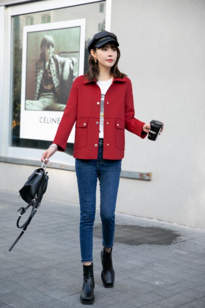 春装新款：空气层面料休闲外套M、乚、XL、XXL，女装，拉思维加丝