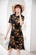 现货供应：天丝面料旗袍连衣裙M一XXL，女装婚纱/旗袍/礼服，拉思维加丝