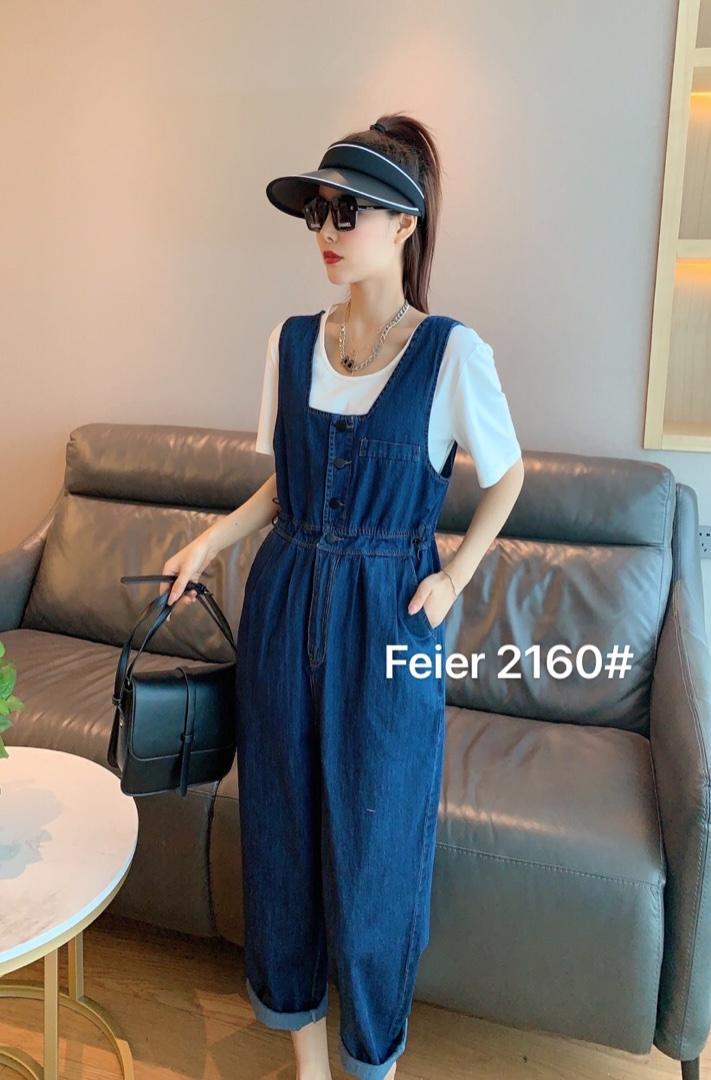 薄料牛仔背带裤套装，女装职业装，菲儿