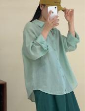 麻料防晒衬衣【现货】，女装，Here Bella(1F)
