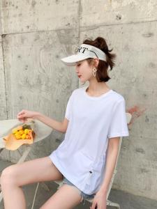 现货 夏季新款短袖小衫 两种面料拼接设计 传统与时尚结合,女装,蜜思优沫
