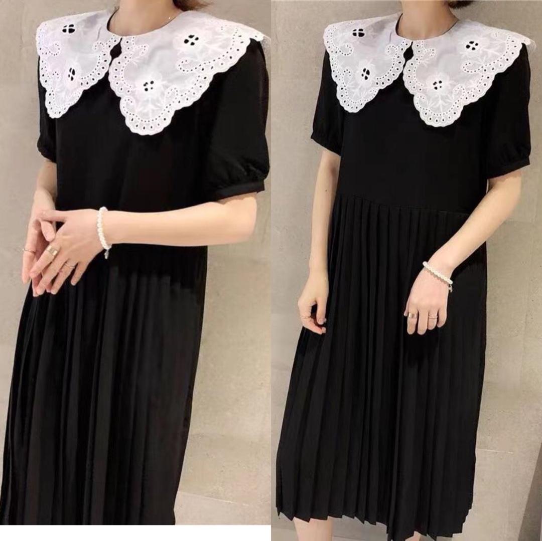 【现货】夏季新款韩版刺绣领连衣裙，女装连衣裙，1+9