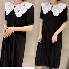 【现货】夏季新款韩版刺绣领连衣裙，女装连衣裙，1+9