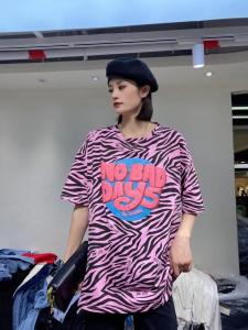 现货：时尚欧韩大版豹纹T恤：三色现货，黑白，粉，黄。,女装T恤,金川古韵