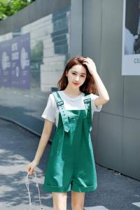 【现货】夏季新款 背带裤两件套,女装,多莱娜