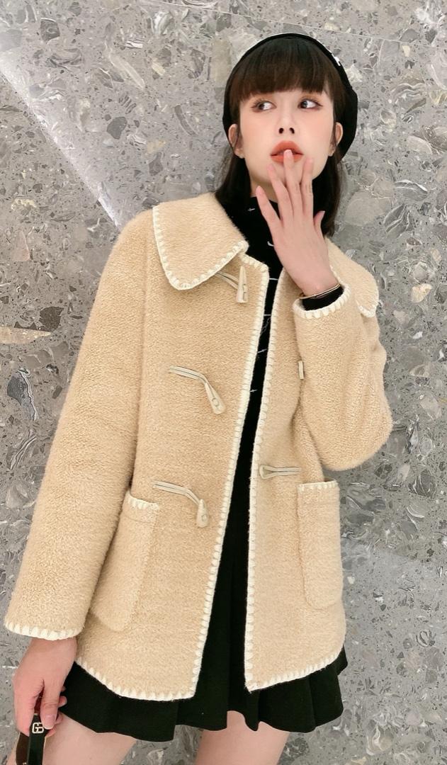 娃娃领貂绒秋冬款，女装，茗格拉