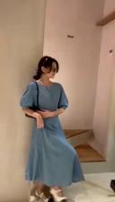 【现货】夏季新款韩系高品质天丝牛仔连衣裙，女装连衣裙，1+9