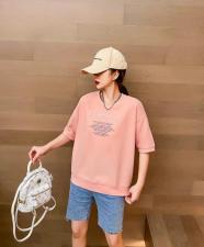 夏季新款—圆领立体字母卫衣，女装卫衣/绒衫，E·贝空间TM