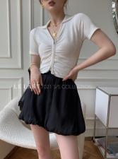 LELáRTXL032修身皱褶上衣，女装，LE LART