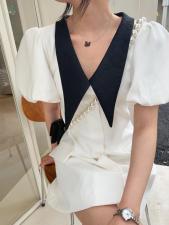尖领连衣裙，女装连衣裙，莫娜NORA