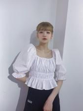 泡泡袖衬衣，女装，G7V7