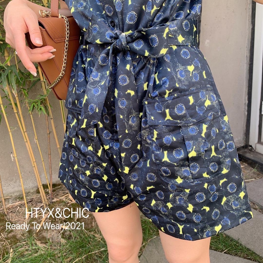 夏季新款，欧货碎花连体裤，女装连体裤，HTYX(6F)