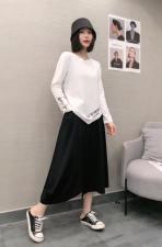 2021年赛蝶春款发出中……2种面料拼接出独特风格韩版上衣，女装，赛蝶衣社