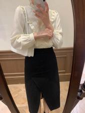 独屿2021春木耳边设计上衣，女装，独屿