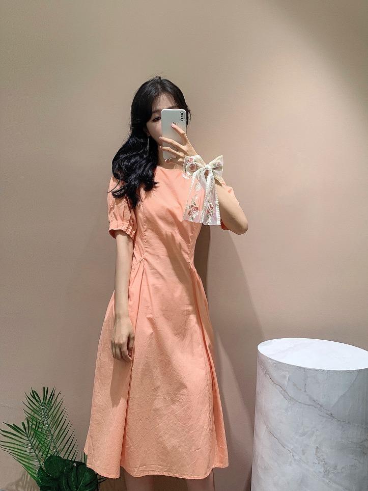[现货]夏季新款纯棉显腰身长裙，女装，嘉乐馨秀(4F)