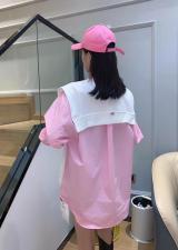 Simple.简希2021春季红风衬衫配围巾两件套，女装衬衫，simple简希
