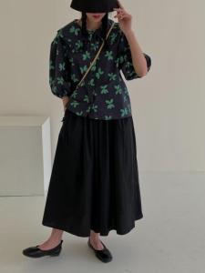 绿色 小花衫,女装,Young