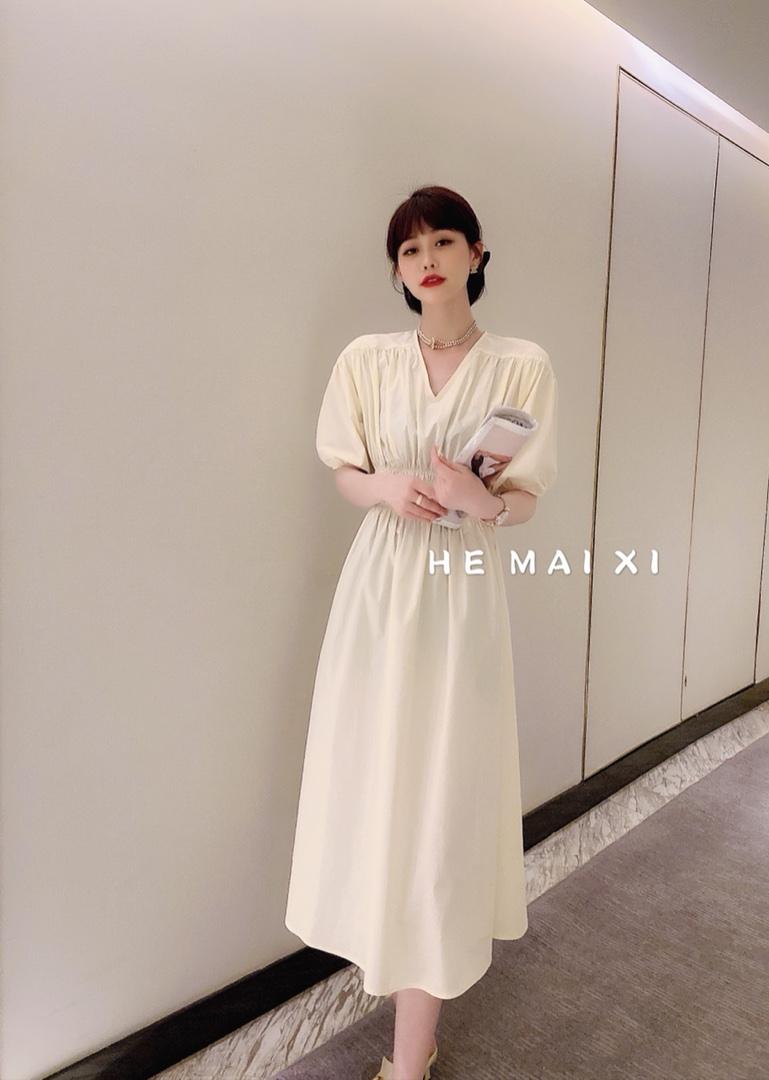 锻料花朵连衣裙，女装连衣裙，HEMAIXI 和麥熙