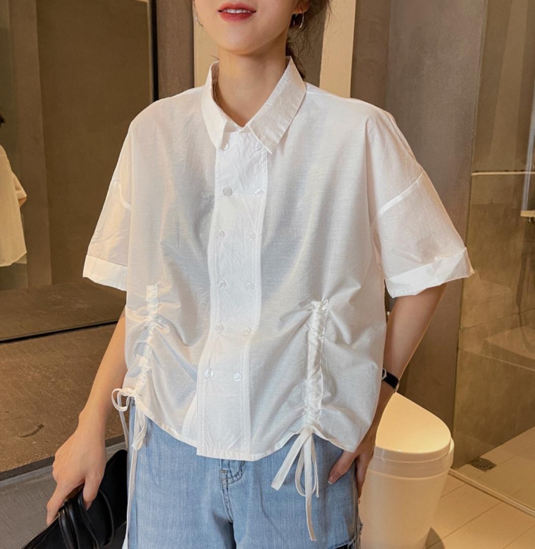 6977抽绳衬衣，女装，续加
