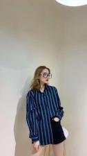 春夏新款条纹品质衬衣，女装，焦点预报