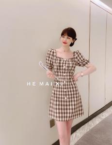 夏季新款格子裙,女装,HEMAIXI 和麥熙