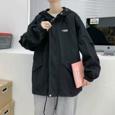 春季新款夹克男韩版宽松百搭工装外套潮牌休闲连帽上衣ST020-p65，男装夹克，星座1008-2