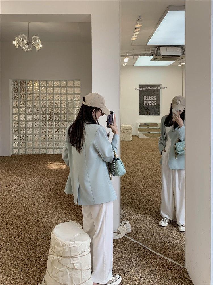 【春装新款】自制单色围脖西装，女装西装，FZ