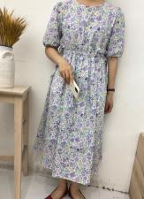 韩版中长款连衣裙韩版波西米亚现货，女装连衣裙，雨木其