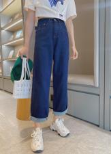 复古蓝大直筒，女装，cutiesistey