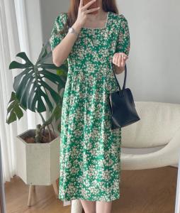 方领珍珠连衣裙,女装连衣裙,TVMV(4F)