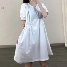 棉麻连衣裙，女装连衣裙，QJJ